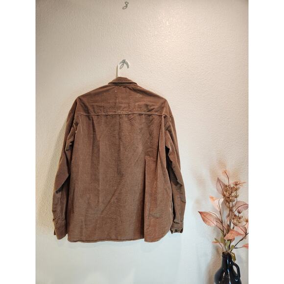 Hollister Men's Corduroy‎ Shirt XS Brown Button-Up Casual Long Sleeve New - Picture 2 of 5